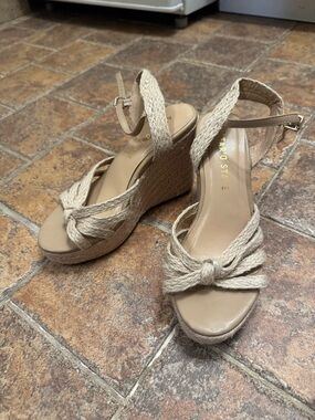 Neutral Rope Wedge Sandals - Skylar Espadrille Wedges